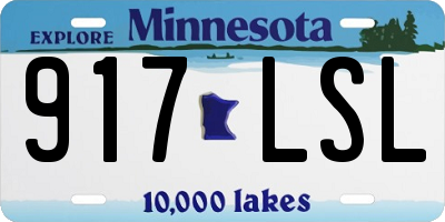 MN license plate 917LSL