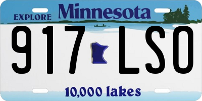 MN license plate 917LSO