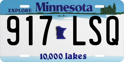 MN license plate 917LSQ