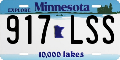 MN license plate 917LSS