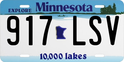 MN license plate 917LSV