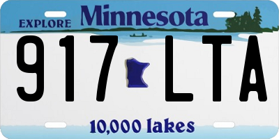 MN license plate 917LTA