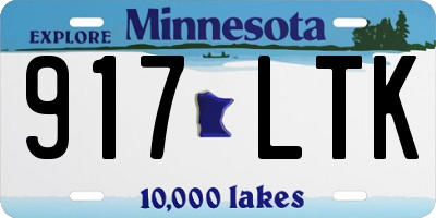 MN license plate 917LTK