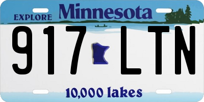 MN license plate 917LTN