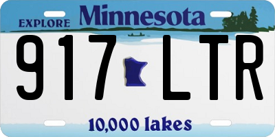 MN license plate 917LTR