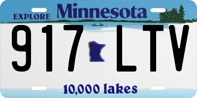 MN license plate 917LTV