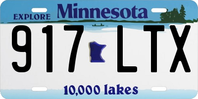 MN license plate 917LTX