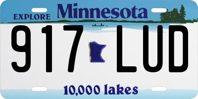 MN license plate 917LUD