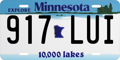 MN license plate 917LUI