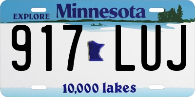 MN license plate 917LUJ