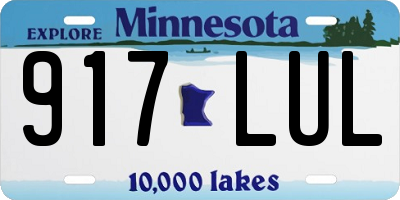 MN license plate 917LUL