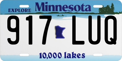 MN license plate 917LUQ