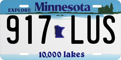 MN license plate 917LUS