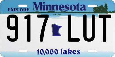 MN license plate 917LUT