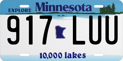 MN license plate 917LUU