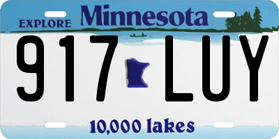 MN license plate 917LUY