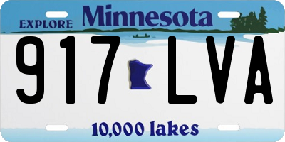 MN license plate 917LVA
