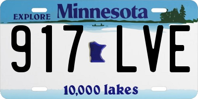 MN license plate 917LVE