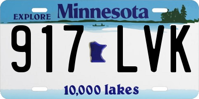 MN license plate 917LVK