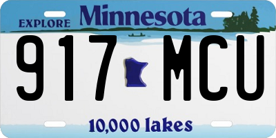 MN license plate 917MCU