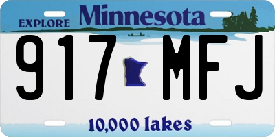MN license plate 917MFJ