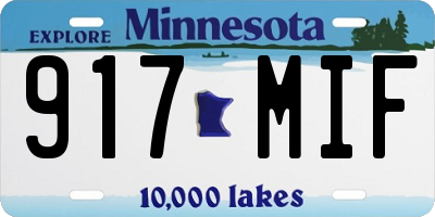 MN license plate 917MIF
