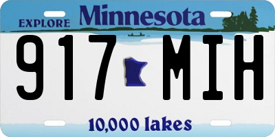 MN license plate 917MIH