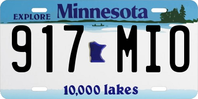 MN license plate 917MIO