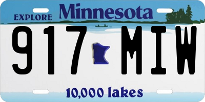 MN license plate 917MIW