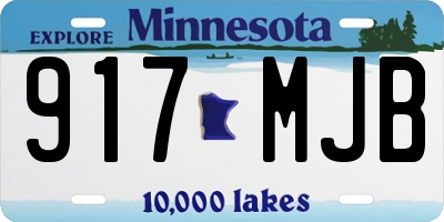 MN license plate 917MJB