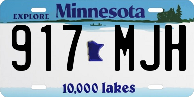 MN license plate 917MJH