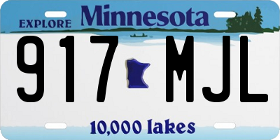 MN license plate 917MJL
