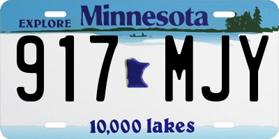 MN license plate 917MJY