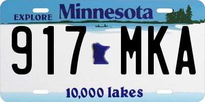 MN license plate 917MKA