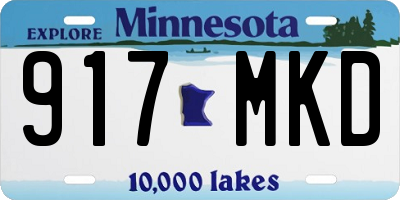MN license plate 917MKD