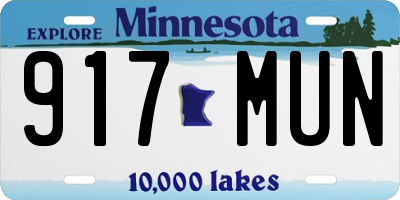 MN license plate 917MUN