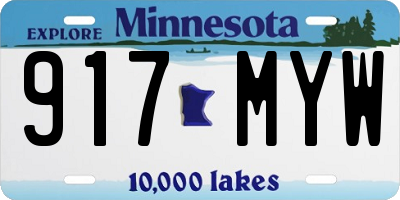 MN license plate 917MYW