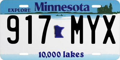 MN license plate 917MYX