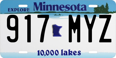 MN license plate 917MYZ