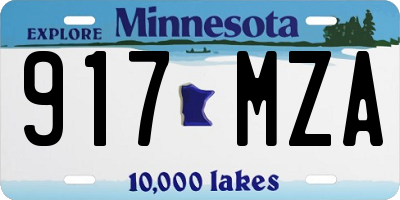 MN license plate 917MZA