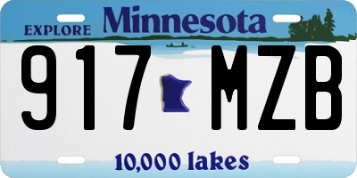 MN license plate 917MZB