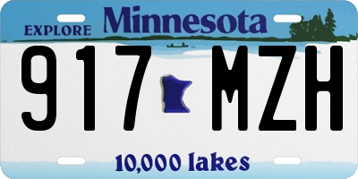 MN license plate 917MZH