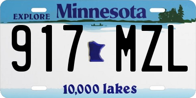 MN license plate 917MZL
