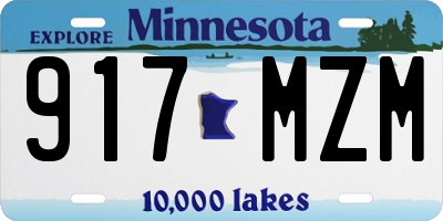 MN license plate 917MZM