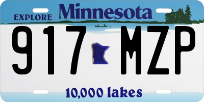 MN license plate 917MZP