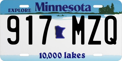 MN license plate 917MZQ