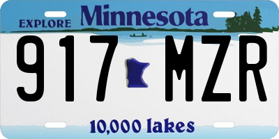 MN license plate 917MZR