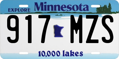 MN license plate 917MZS