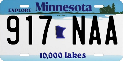 MN license plate 917NAA