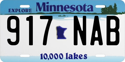 MN license plate 917NAB